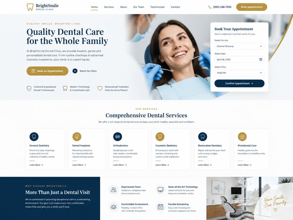 Dental Clinic Website Concept