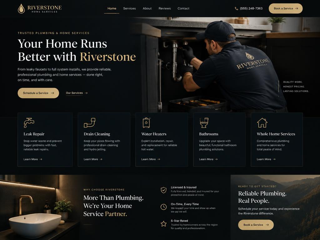 Home Services Website Concept